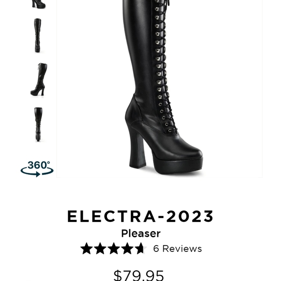 Pleasers Knee high boots ELE2023/B/PU - Picture 4 of 4